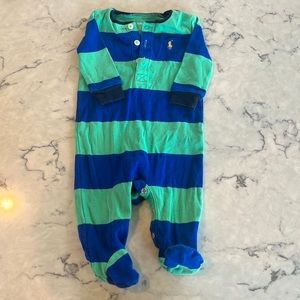 Blue and Green Ralph Lauren Onesie